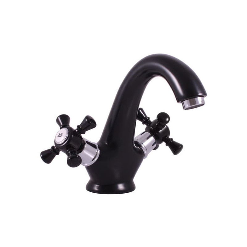 Umyvadlová baterie RAV SLEZÁK Morava bez výpusti černá/chrom MK328.5CMATC