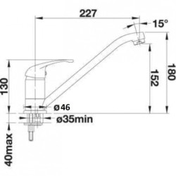 Dřezová baterie Blanco Daras s otočným raménkem chrom 517720