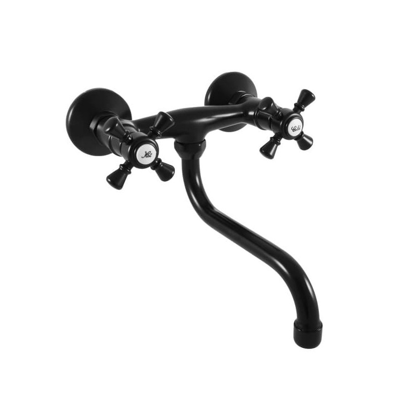 Dřezová baterie RAV SLEZÁK Morava 150 mm černá MK301.5/21CMAT