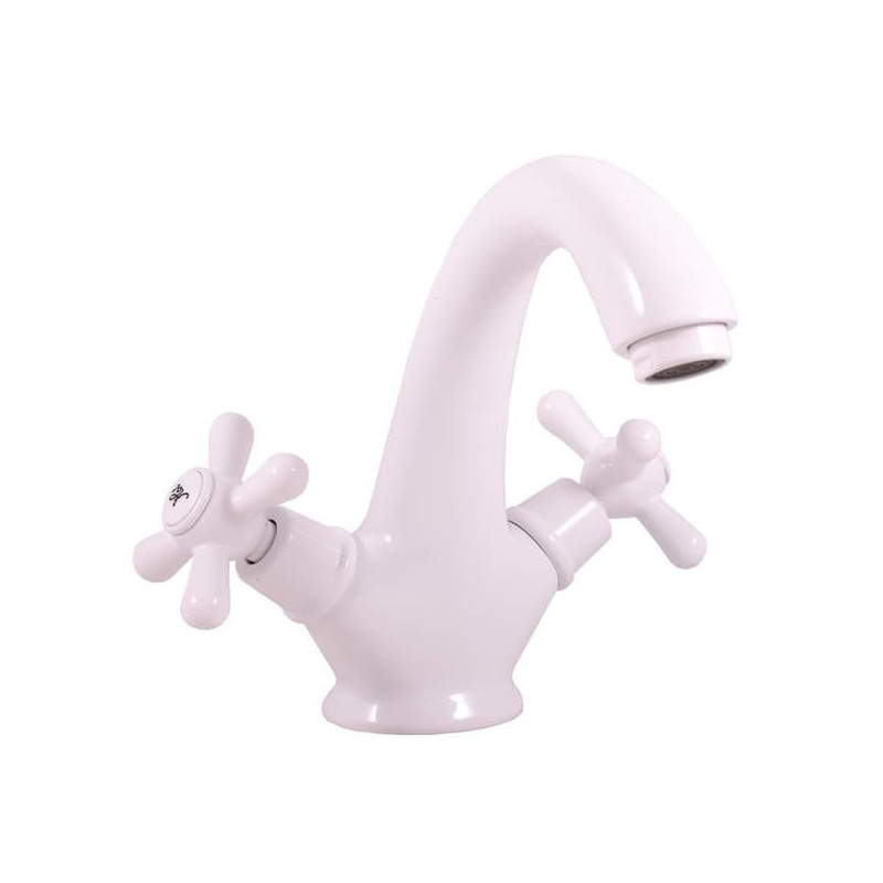 Umyvadlová baterie RAV SLEZÁK Morava bez výpusti bílá MK128.5B