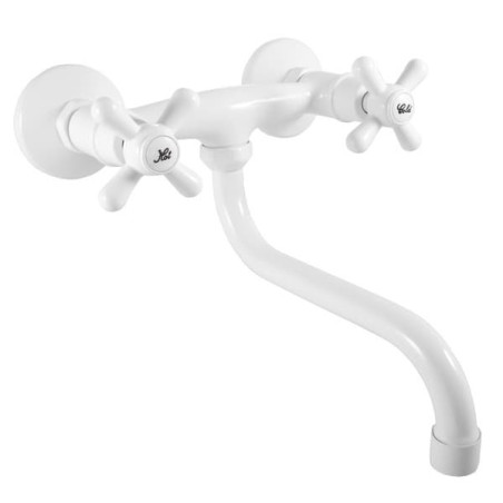 Dřezová baterie RAV SLEZÁK Morava 150 mm bílá MK101.5/21B