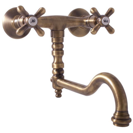 Dřezová baterie RAV SLEZÁK Morava s otočným ramínkem 150 mm stará mosaz MK101.5/29SM