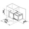 Odpadkový koš, sorter vestavný Blanco 28 l šedá mat 517468