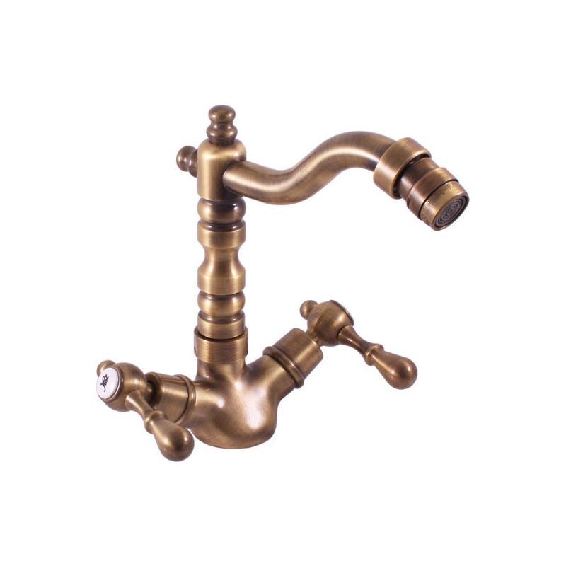 Bidetová baterie RAV SLEZÁK Morava s otočným ramínkem stará mosaz MK420.0/9SM