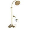 Sprchový systém RAV SLEZÁK Morava s kohoutkovou baterií stará mosaz MK481.5/3SM