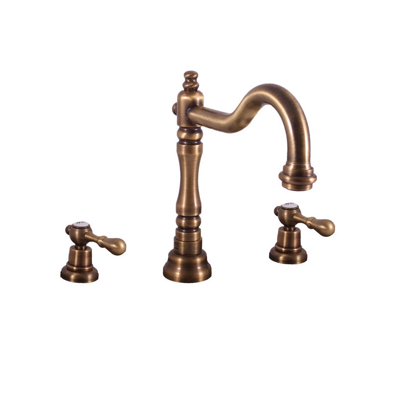 Umyvadlová baterie RAV SLEZÁK Morava s clic-clacem stará mosaz MK432.0SM