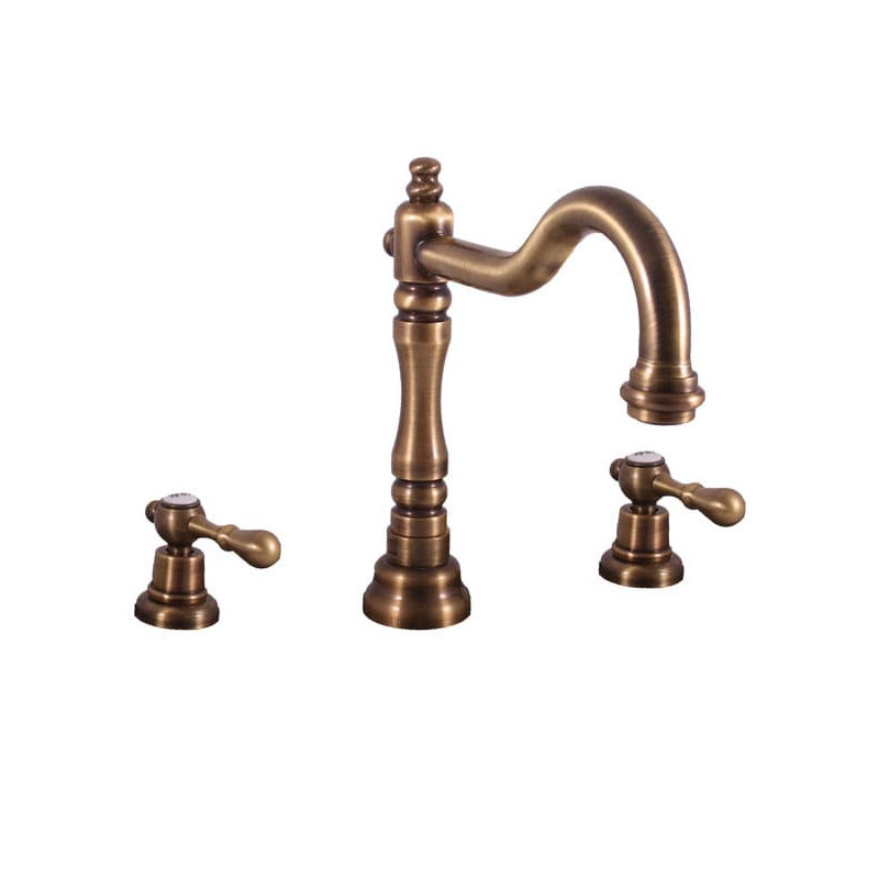 Umyvadlová baterie RAV SLEZÁK Morava s clic-clacem stará mosaz MK432.5SM