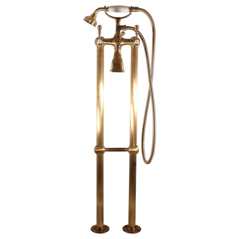 Vanová baterie RAV SLEZÁK Morava se sprchovým setem 150 mm stará mosaz MK450.5/2SM