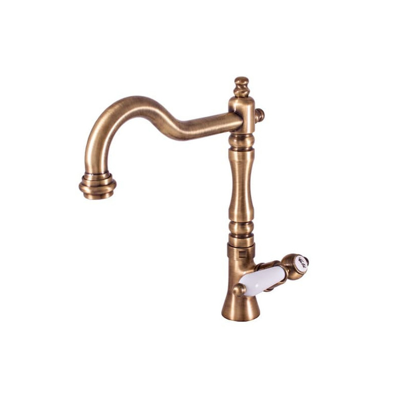 Umyvadlová baterie RAV SLEZÁK Morava na jednu vodu stará mosaz MK594/8SM