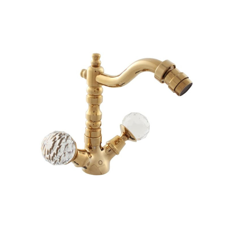 Bidetová baterie RAV SLEZÁK s clic-clacem stará mosaz BRILLIANCE121.0/9SM