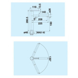 Dřezová baterie Blanco Linee-S s vytahovací sprškou antracit/chrom 518438