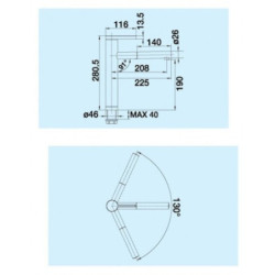 Dřezová baterie Blanco Linee - S s vytahovací sprškou bílá/chrom 518441