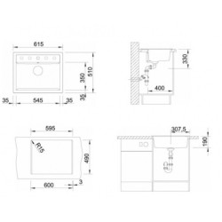 Dřez Blanco Dalago 6 šedá skála 518850