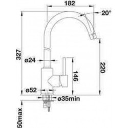 Dřezová baterie Blanco Mida s otočným raménkem bílá 519418