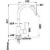 Dřezová baterie Blanco Mida s otočným raménkem bílá 519418