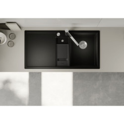 Dřez Blanco Collectis 6 S černý, s excentrem a miskou 525866