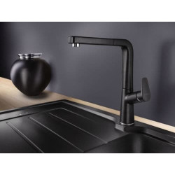 Dřezová baterie Blanco Avona-S s vytahovací sprškou černá 526170