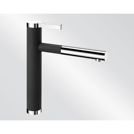 Dřezová baterie Blanco Linee - S s vytahovací sprškou černá,chrom 526171