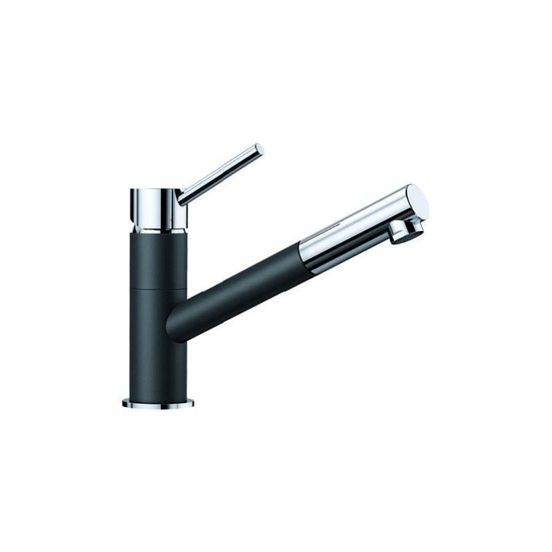 Dřezová baterie Blanco Kano-S s vytahovací sprškou černá,chrom 526174