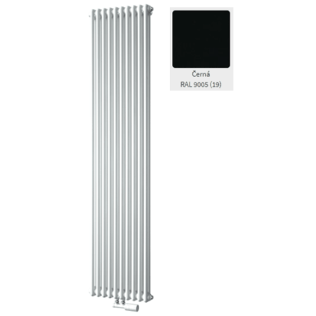 Radiátor pro ústřední vytápění ISAN Atol C2 150x39,8cm černý CAT21500008GCS