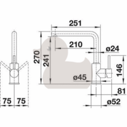 Dřezová baterie Blanco MILA s otočným raménkem chrom 519414