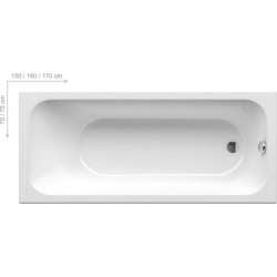 Obdélníková vana Ravak Chrome 150x70 cm akrylát levá i pravá C721300000