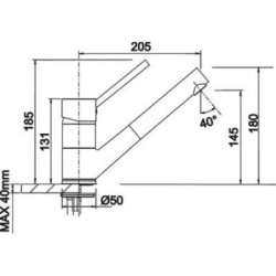 Dřezová baterie Blanco Antas - S s vytahovací sprškou šedá skála/chrom 518794