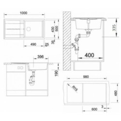 Dřez Blanco Metra XL 6 S šedá skála 518880