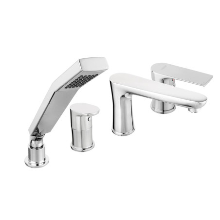 Vanová baterie Novaservis Algeo Square se sprchovým setem chrom BAQ11A