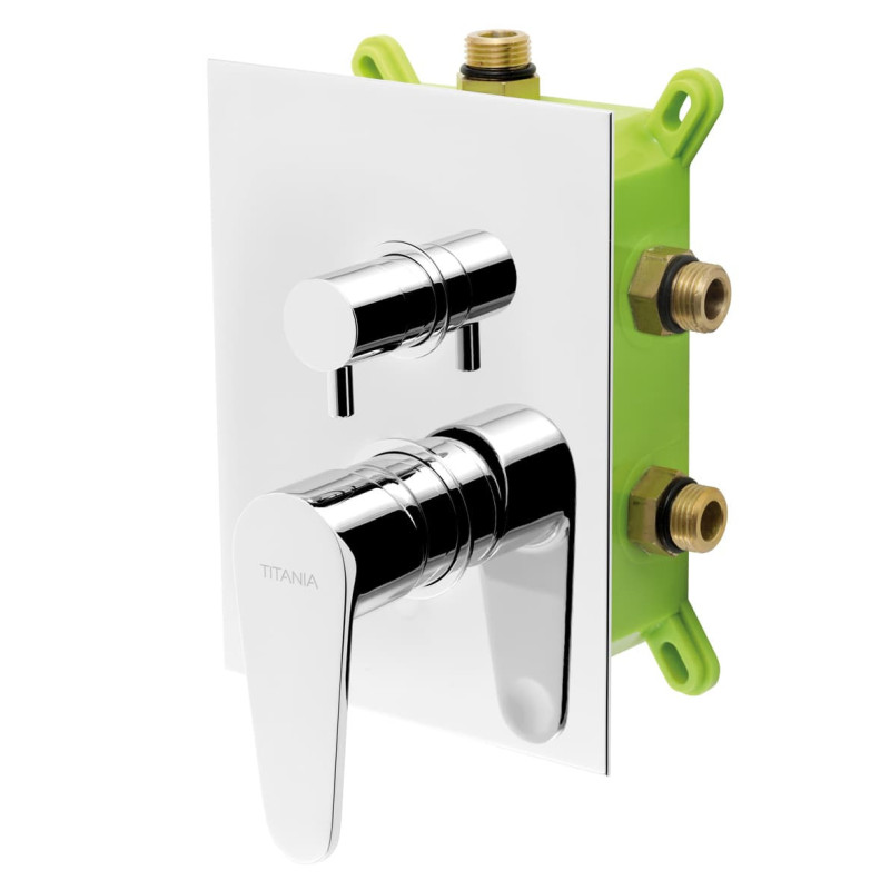 Sprchová a vanová baterie Novaservis Fresh včetně podomítkového tělesa chrom BOX96051RX,0