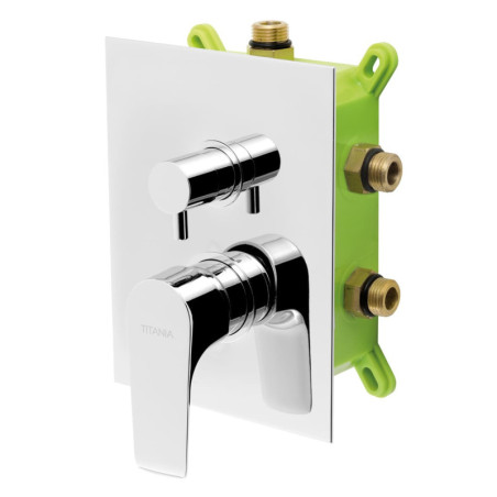 Sprchová a vanová baterie Novaservis Nice včetně podomítkového tělesa chrom BOX97051RX,0