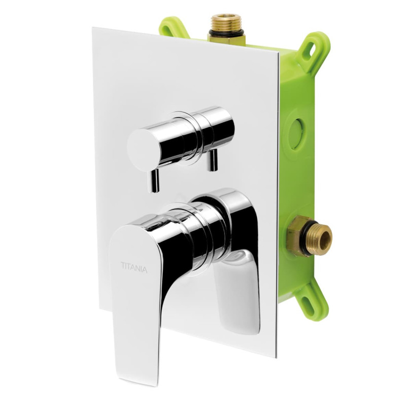 Sprchová a vanová baterie Novaservis Nice včetně podomítkového tělesa chrom BOX97051R,0