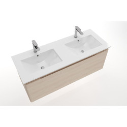 Nábytkové dvojumyvadlo Naturel Modena 121x46 cm dva otvory pro baterii M2N12046