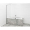 Vanová zástěna SAT Walk-In Xmotion 150x117,5 cm chrom SATWIXMVZ150
