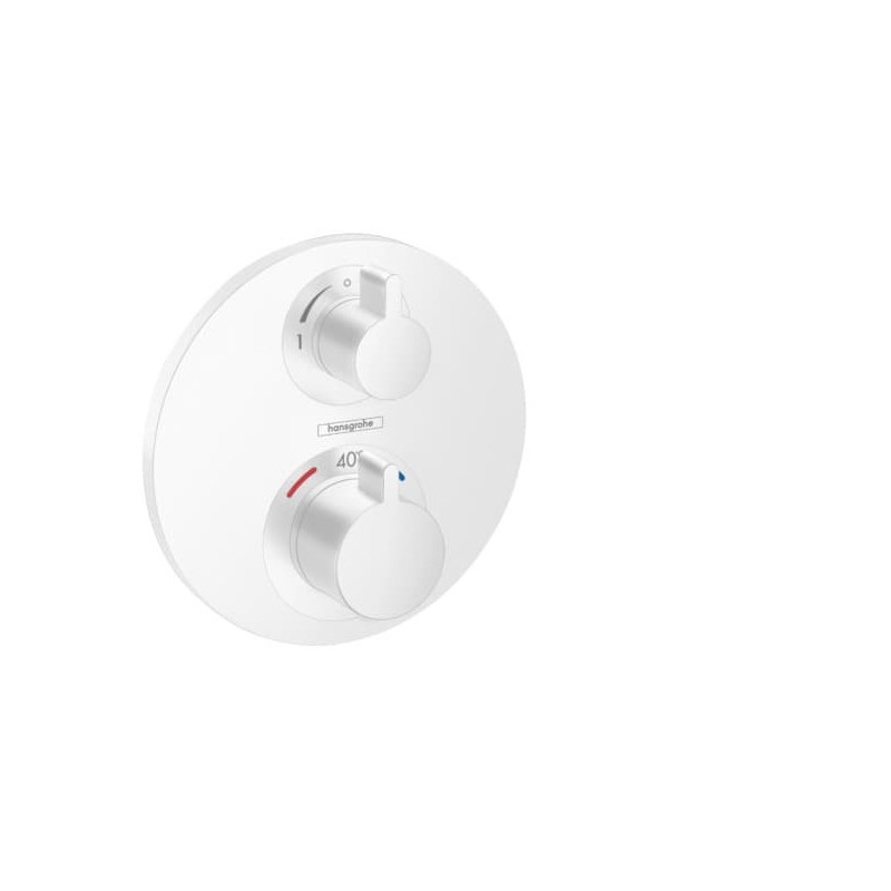 Sprchová a vanová baterie Hansgrohe Ecostat bez podomítkového tělesa matná bílá 15758700