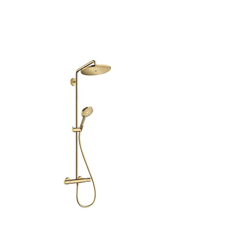 Sprchový systém Hansgrohe Croma-Select s termostatickou baterií leštěný vzhled zlata 26890990