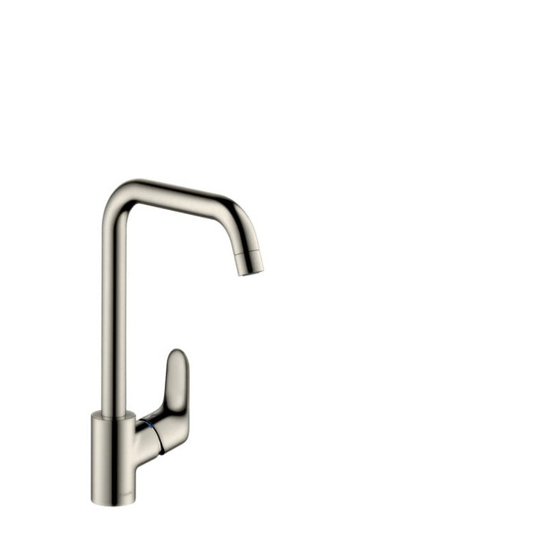 Dřezová baterie Hansgrohe Focus s otočným ramínkem vzhled nerezu 31821800