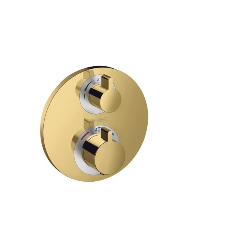 Sprchová a vanová baterie Hansgrohe Ecostat bez podomítkového tělesa leštěný vzhled zlata 15758990