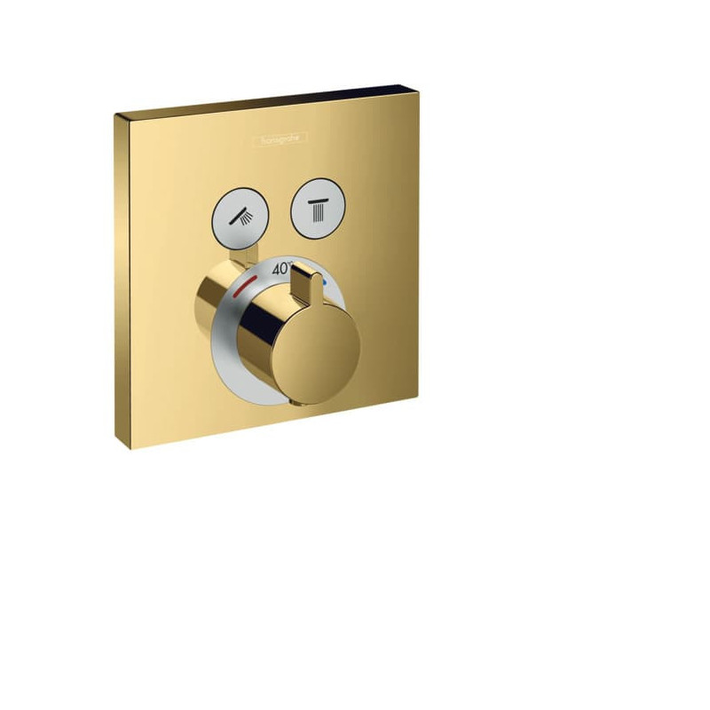 Sprchová a vanová baterie Hansgrohe ShowerSelect bez podomítkového tělesa leštěný vzhled zlata 15763990