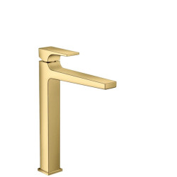 Vysoká umyvadlová baterie Hansgrohe Metropol s clic-clacem leštěný vzhled zlata 32512990