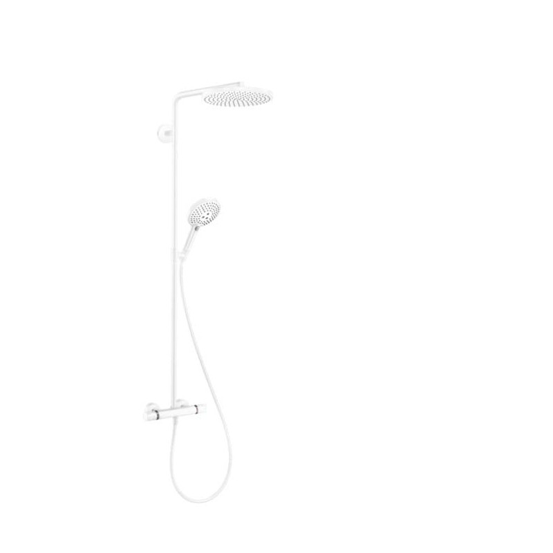 Sprchový systém Hansgrohe Raindance-Select s termostatickou baterií matná bílá 27633700