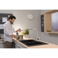 Dávkovač mycího prostředku Hansgrohe nerez 40448800