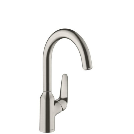 Dřezová baterie Hansgrohe Focus s otočným ramínkem vzhled nerezu 71802800