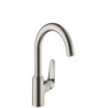 Dřezová baterie Hansgrohe Focus s otočným ramínkem vzhled nerezu 71802800