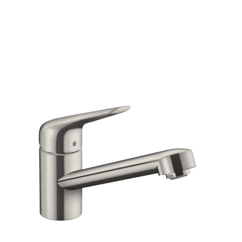 Dřezová baterie Hansgrohe Focus s otočným ramínkem vzhled nerezu 71808800