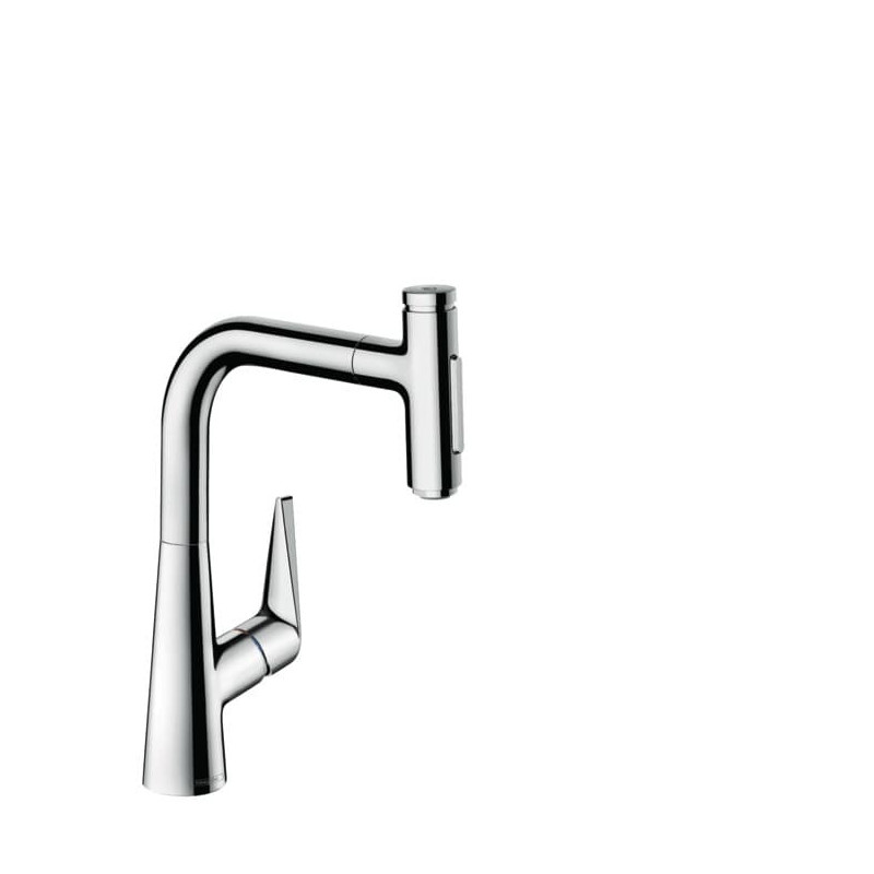 Dřezová baterie Hansgrohe Talis s vytahovací sprškou, 2 proudy chrom 72824000