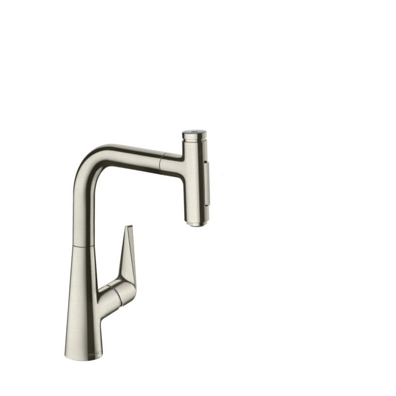 Dřezová baterie Hansgrohe Talis s vytahovací sprškou, 2 proudy vzhled nerezu 72824800