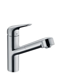 Dřezová baterie Hansgrohe Focus s vytahovací sprškou chrom 71829000