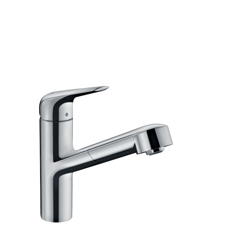 Dřezová baterie Hansgrohe Focus s vytahovací sprškou chrom 71829000