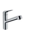 Dřezová baterie Hansgrohe Focus s vytahovací sprškou chrom 71829000